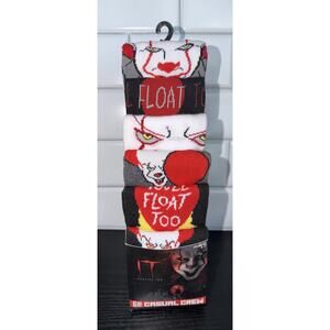 IT Horror Socks - Spooky Halloween Crew Socks - Size 8-12 -NEW